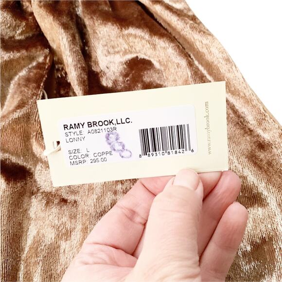 Gorgeous Ramy Brook Metallic Brown Sleeveless Top - Picture 15 of 16